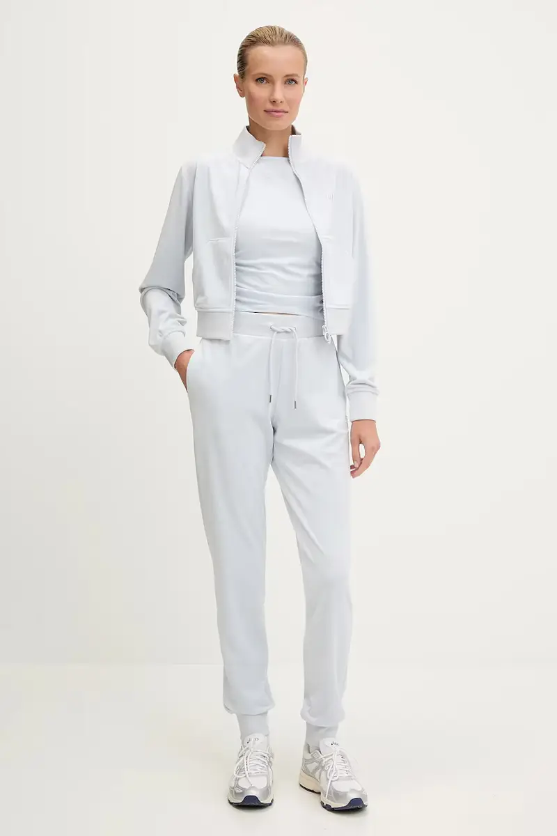 felpa in velluto COUTURE donna colore blu V3BQ22 K0232 miniatura 2