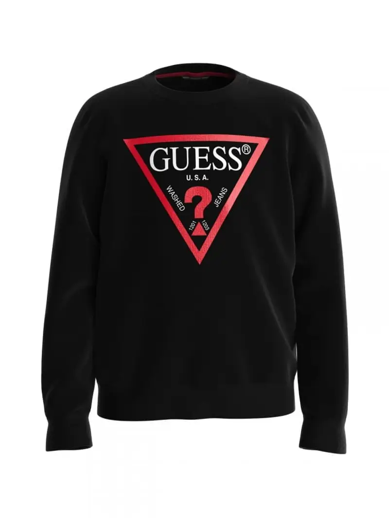 felpa infant-kids nera con stampa logo triangolo