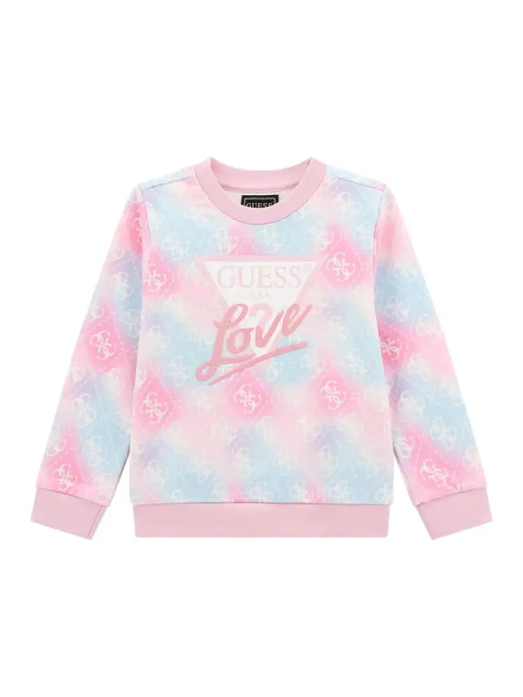 felpa kids girocollo con stampa all over floreale