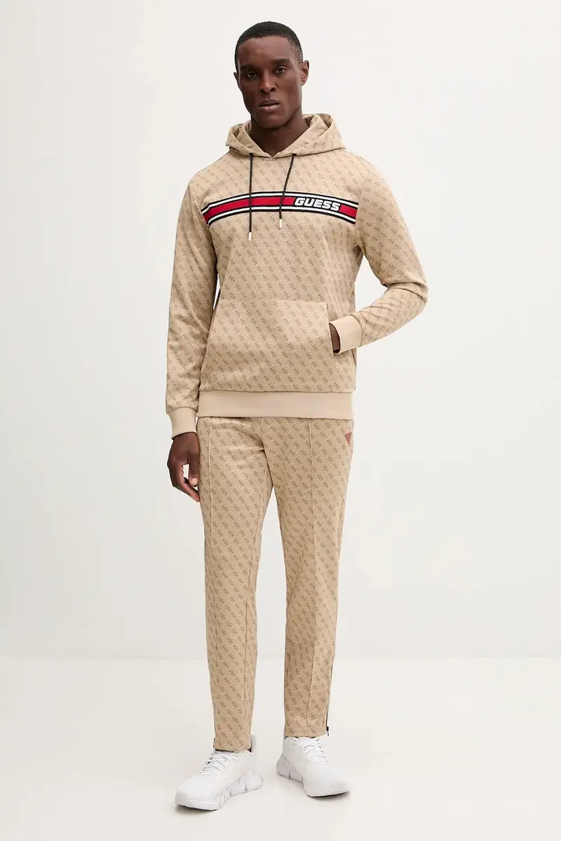 felpa KORBIN uomo colore beige con cappuccio Z4BQ30 K7122 miniatura 2