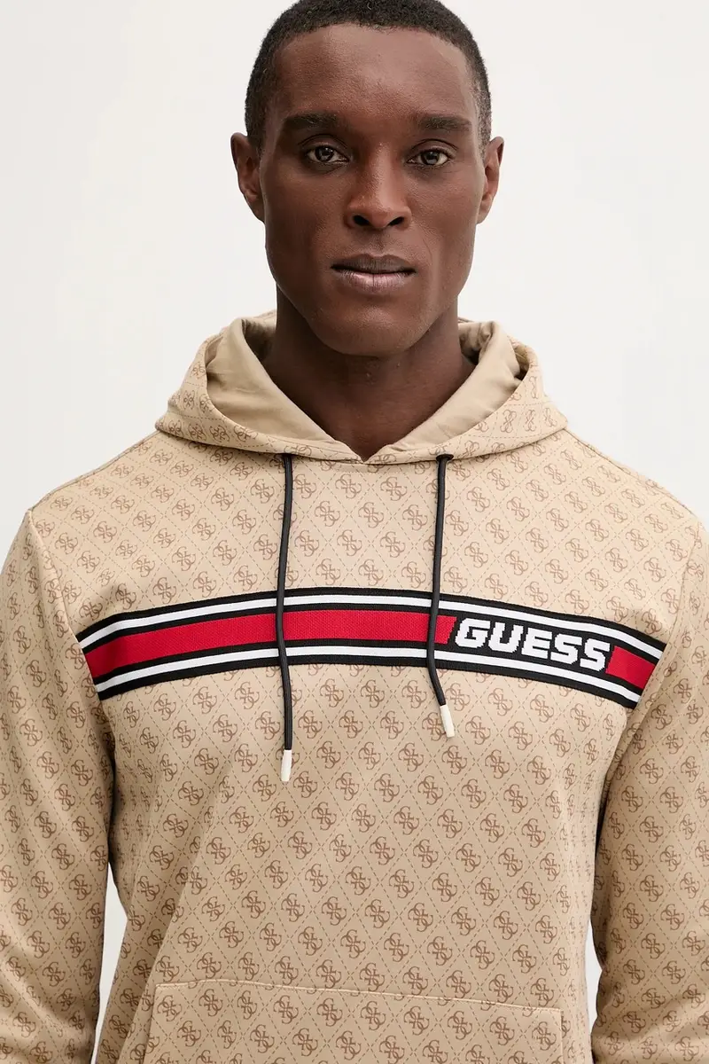 felpa KORBIN uomo colore beige con cappuccio Z4BQ30 K7122 miniatura 4