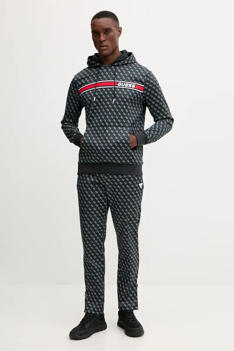 felpa KORBIN uomo colore nero con cappuccio Z4BQ30 K7122 miniatura 2