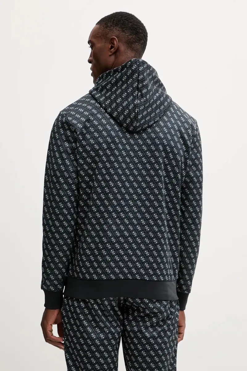 felpa KORBIN uomo colore nero con cappuccio Z4BQ30 K7122 miniatura 3