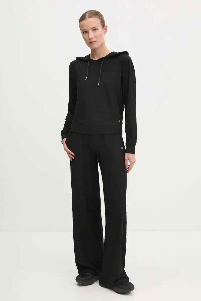 felpa MONICA donna colore nero con cappuccio V5RQ21 KCLG2 miniatura 2