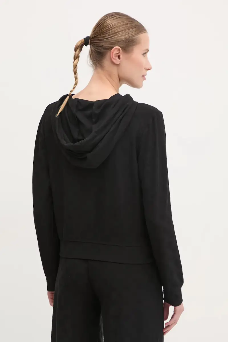 felpa MONICA donna colore nero con cappuccio V5RQ21 KCLG2 miniatura 3