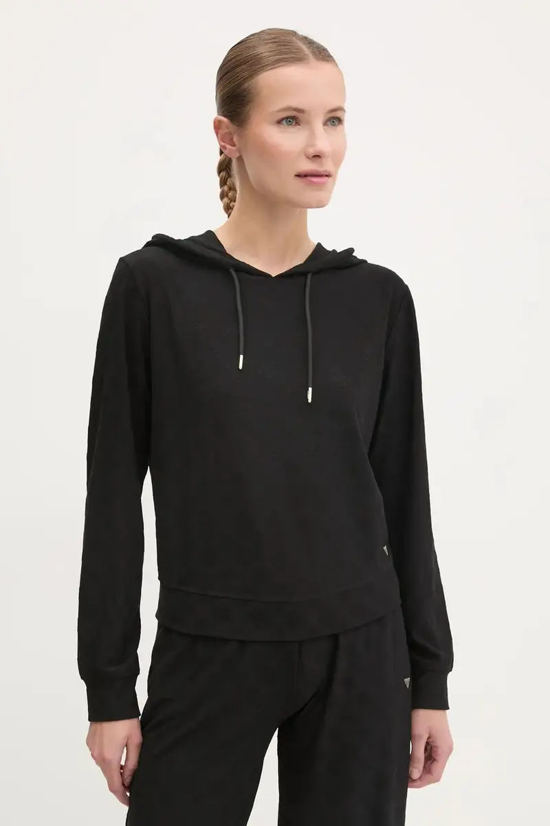 felpa MONICA donna colore nero con cappuccio V5RQ21 KCLG2 miniatura 4