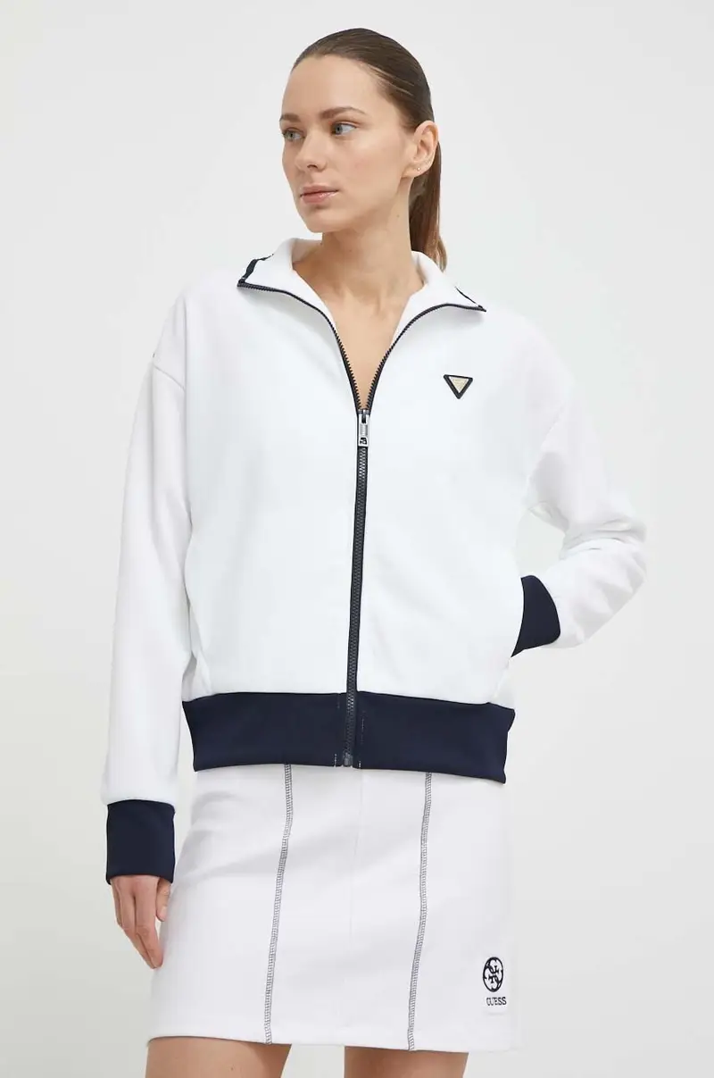 felpa MYLAH donna colore bianco con applicazione V4GQ02 KBFB2