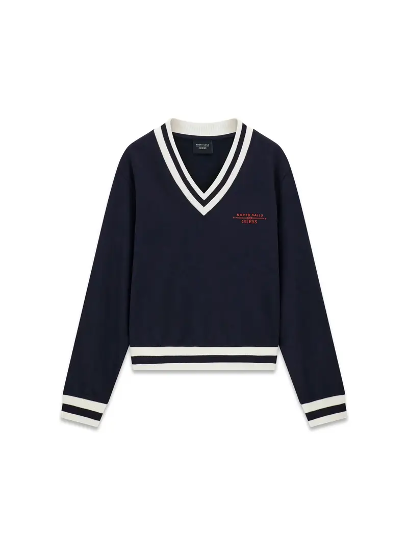 Felpa navy / granatina / bianco