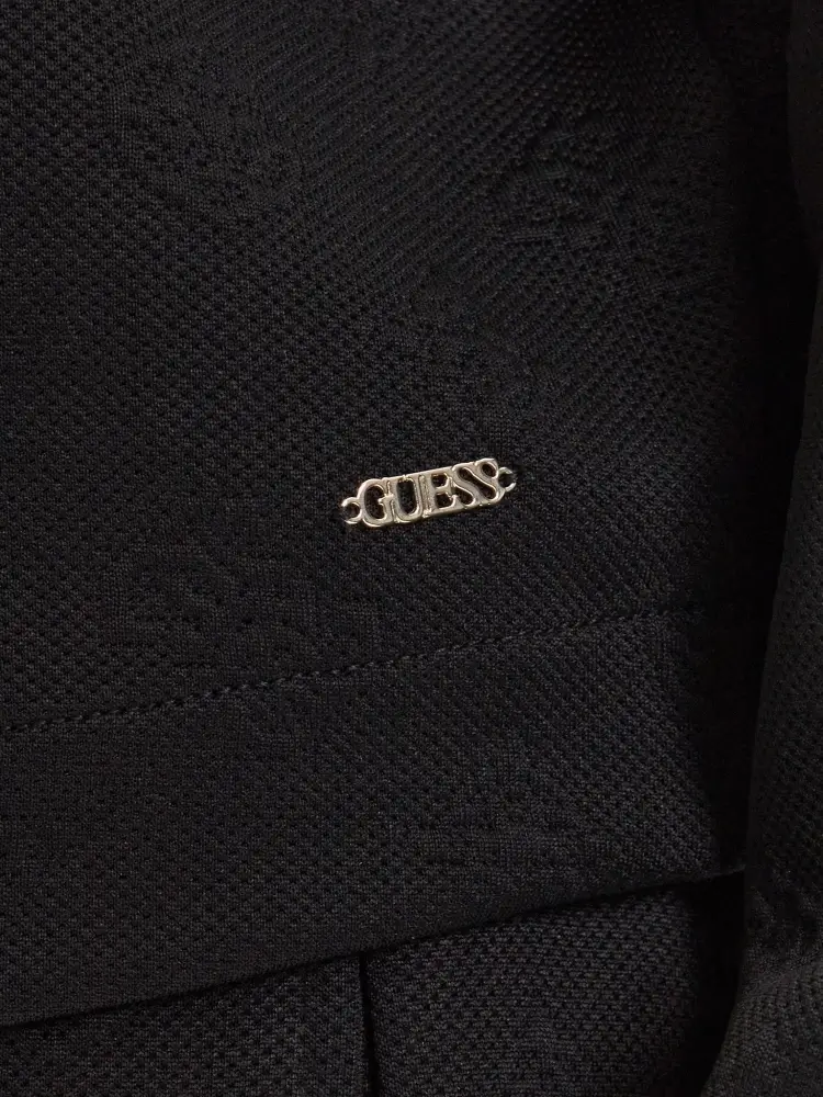 felpa nera donna con cappuccio mini logo sul fondo miniatura 3