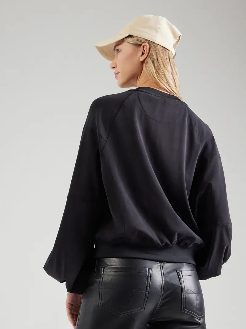 Guess Felpa donna nera con dettagli ornamentali miniatura 2