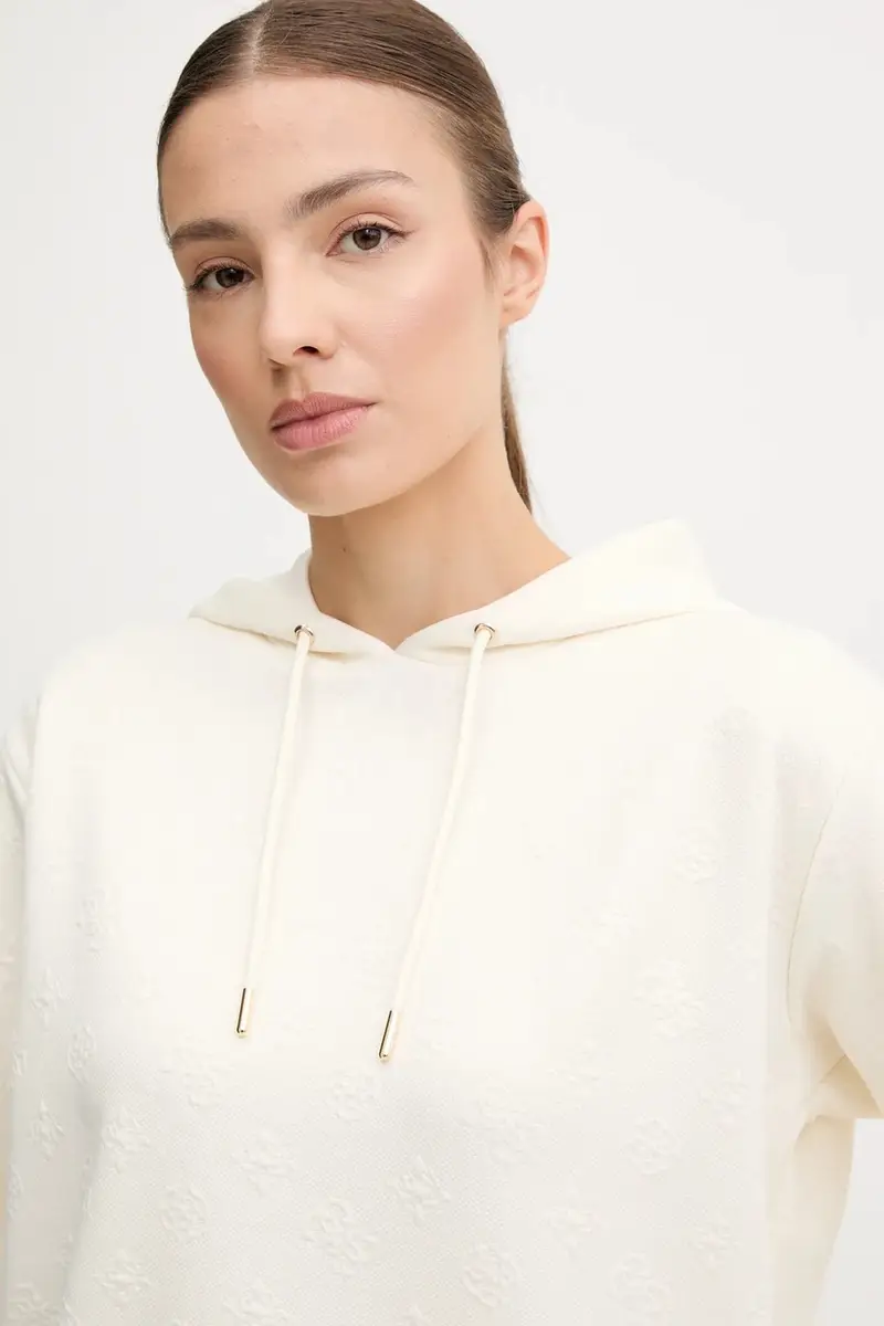 felpa PEONY donna colore beige con cappuccio V5YQ04 KBSL2 miniatura 4