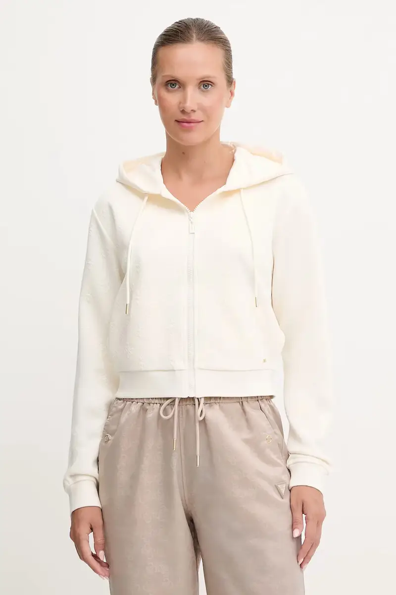 felpa PEONY donna colore beige con cappuccio V5YQ06 KBSL2