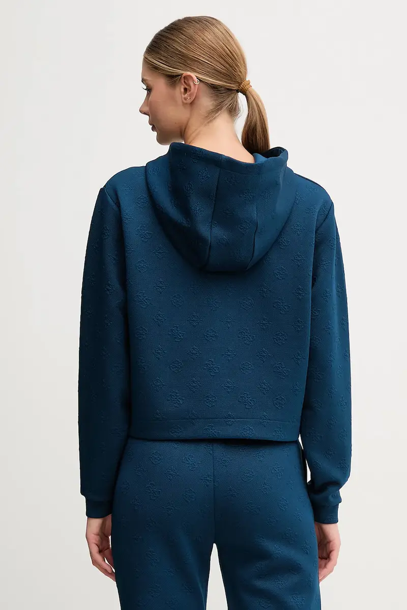 felpa PEONY donna colore blu con cappuccio V5YQ04 KBSL2 miniatura 3