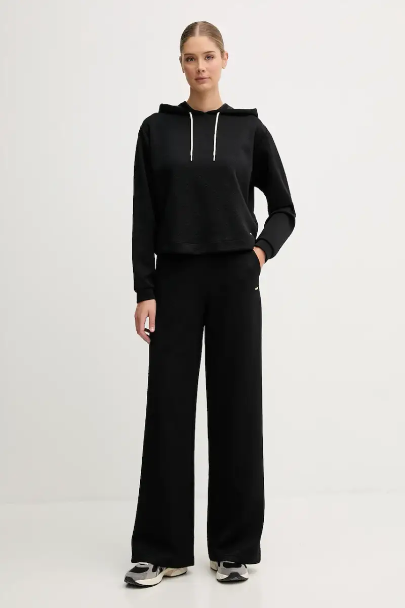 felpa PEONY donna colore nero con cappuccio V5YQ04 KBSL2 miniatura 2