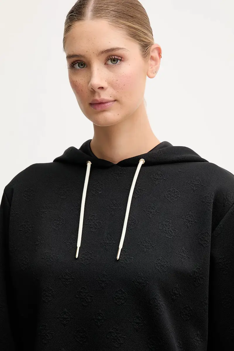 felpa PEONY donna colore nero con cappuccio V5YQ04 KBSL2 miniatura 4