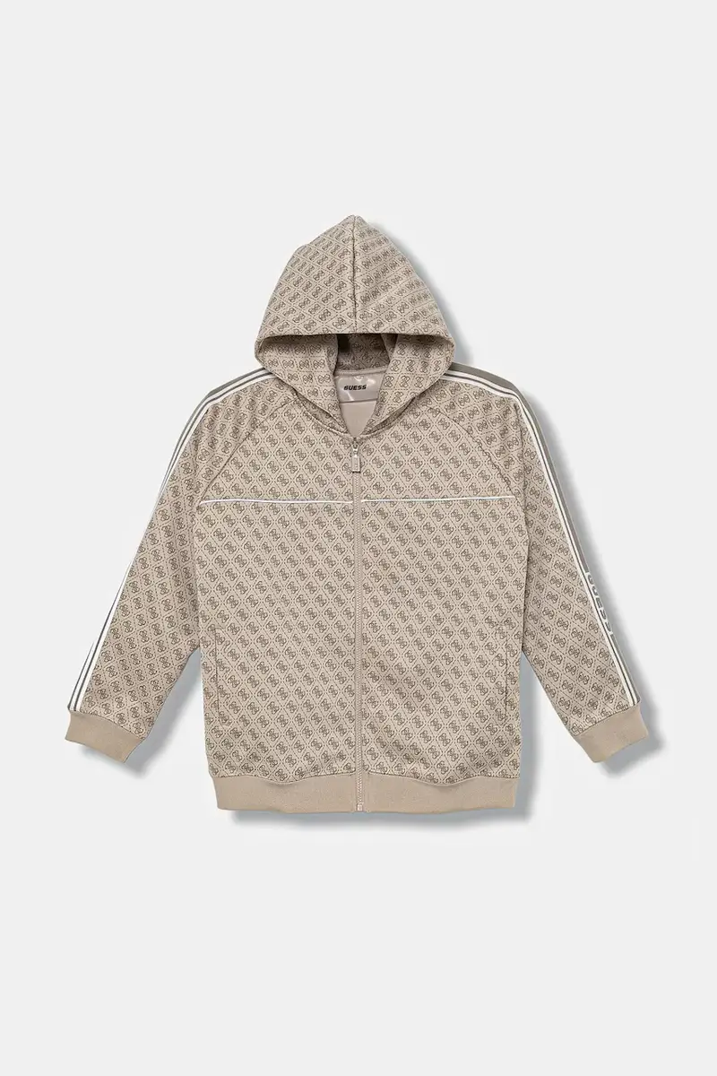 felpa per bambini colore beige con cappuccio L5BQ26 K2042