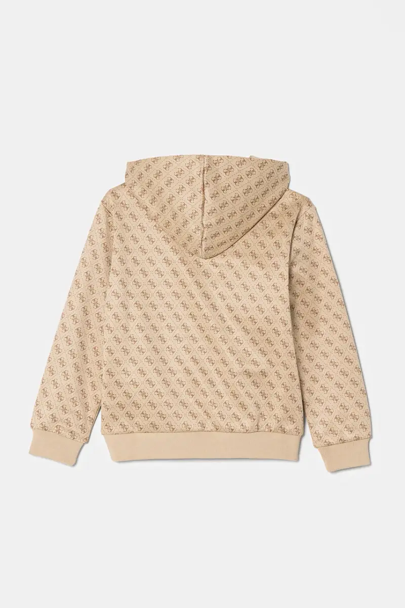 felpa per bambini colore beige con cappuccio L5RQ24 FL04Q miniatura 2