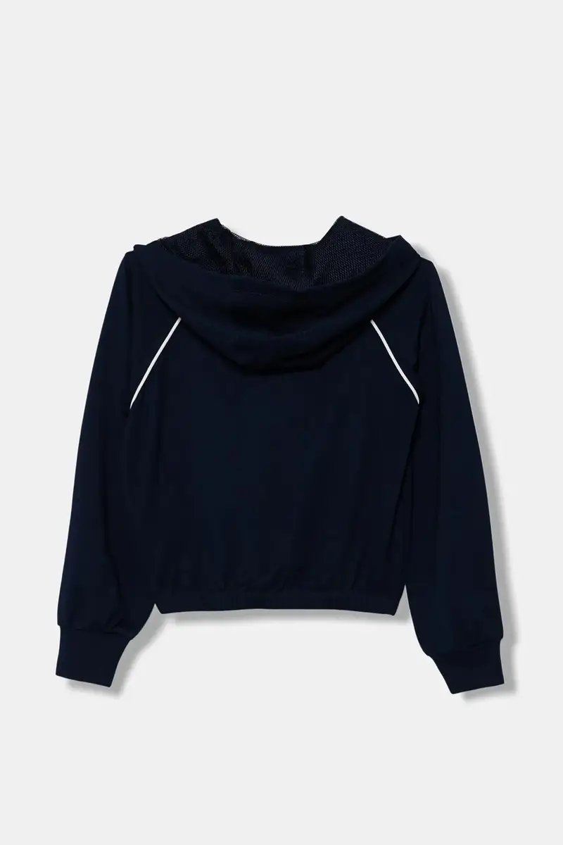 felpa per bambini colore blu navy con cappuccio J5YQ08 KCY62 miniatura 2