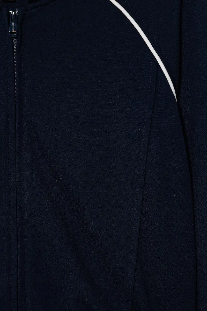 felpa per bambini colore blu navy con cappuccio J5YQ08 KCY62 miniatura 3