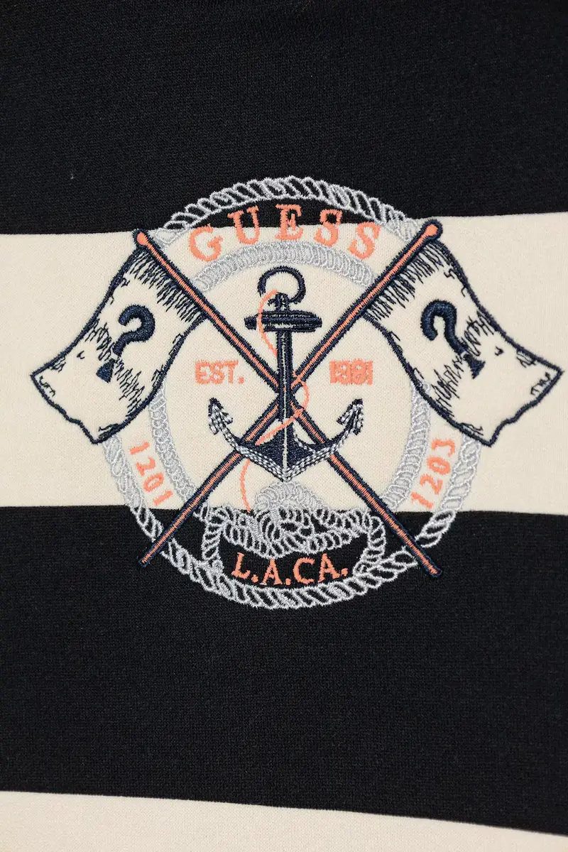 felpa per bambini colore blu navy con cappuccio L5YQ20 K0250 miniatura 3