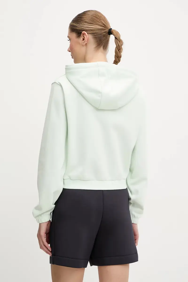 felpa ROBERTA donna colore marrone con cappuccio con applicazione V5RQ20 KC3D2 Verde miniatura 3