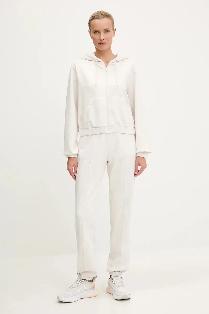 felpa ROBERTA donna colore nero con cappuccio con applicazione V5RQ20 KC3D2 Grigio miniatura 2