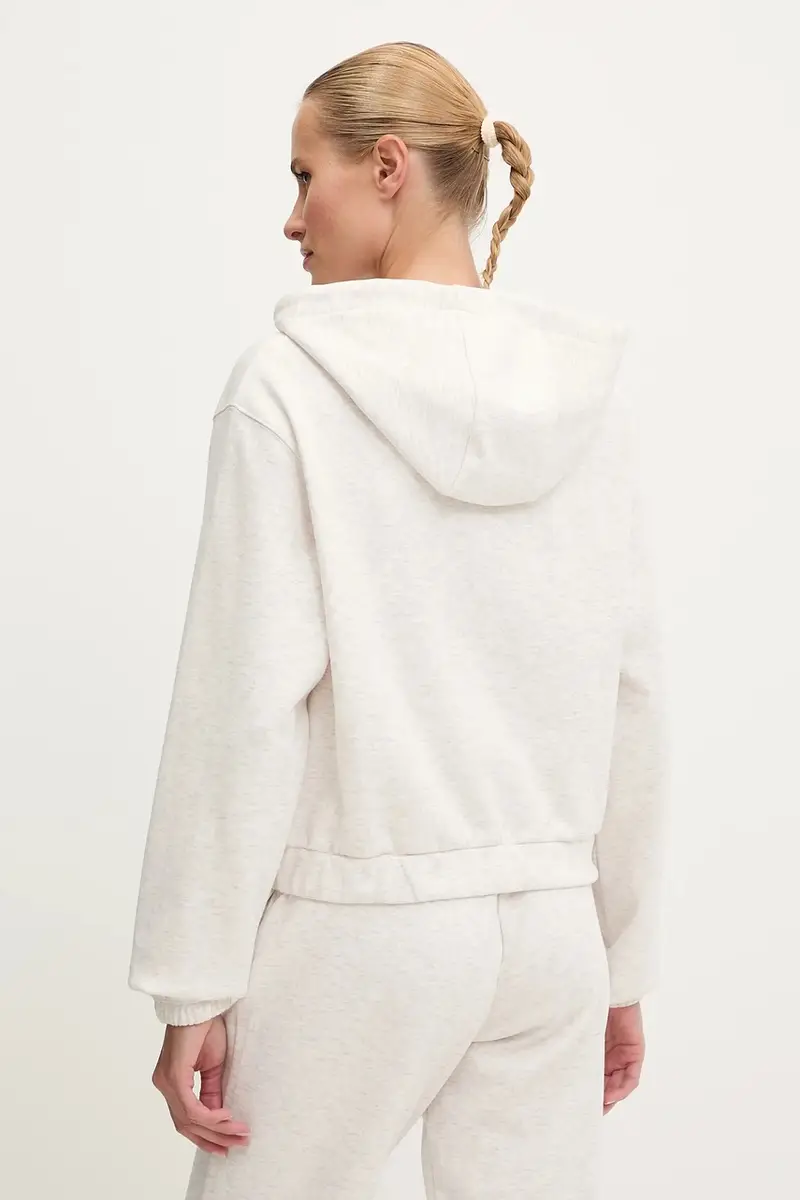 felpa ROBERTA donna colore nero con cappuccio con applicazione V5RQ20 KC3D2 Grigio miniatura 3