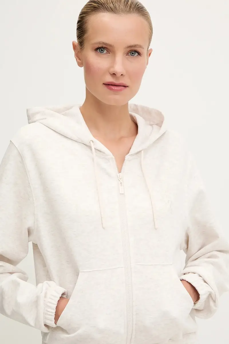 felpa ROBERTA donna colore nero con cappuccio con applicazione V5RQ20 KC3D2 Grigio miniatura 4