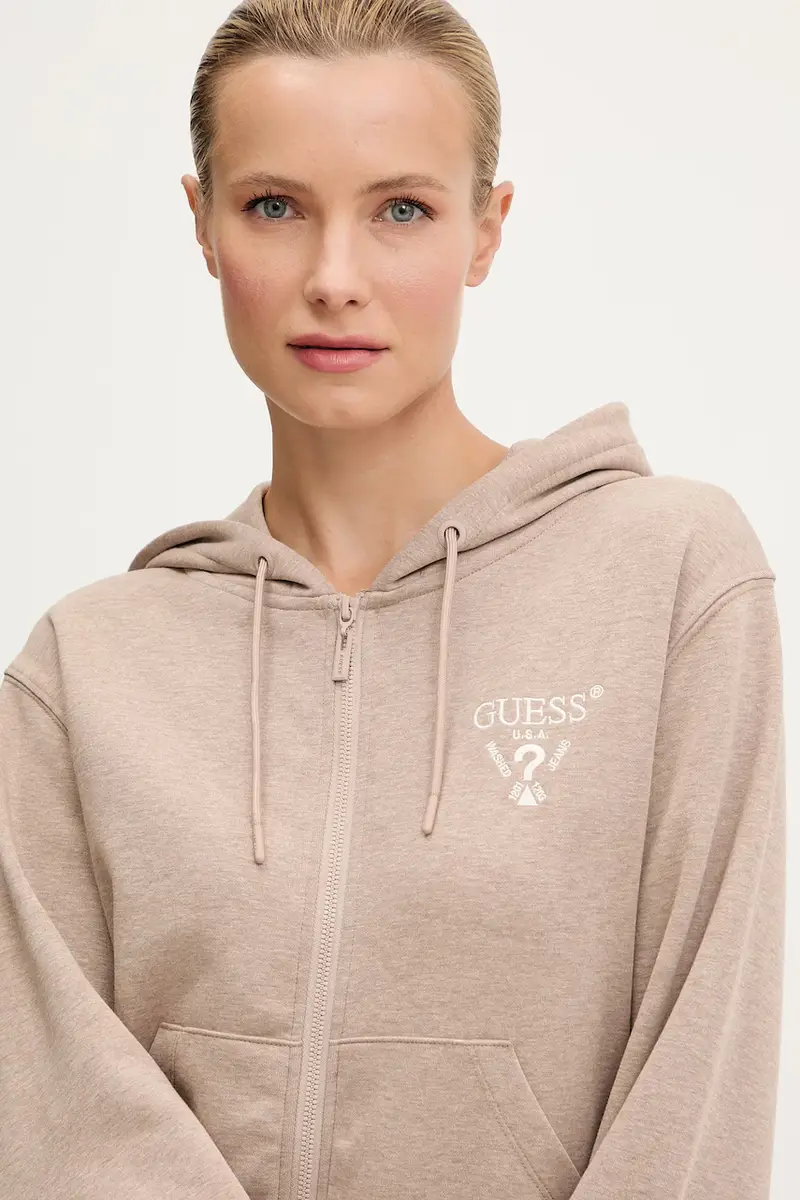 felpa ROBERTA donna colore nero con cappuccio con applicazione V5RQ20 KC3D2 Marrone miniatura 4