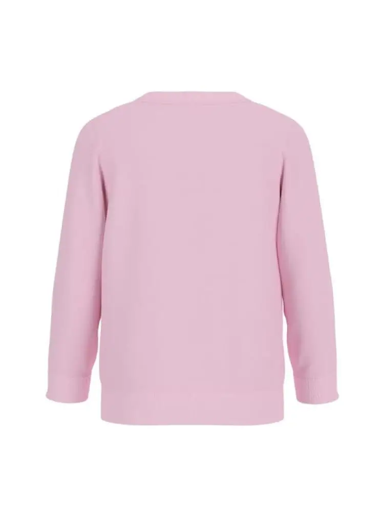 felpa rosa bambina maxi logo miniatura 2