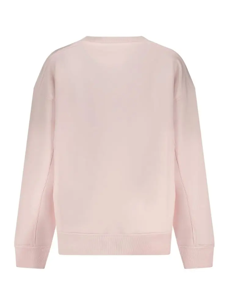 felpa rosa donna con logo miniatura 2