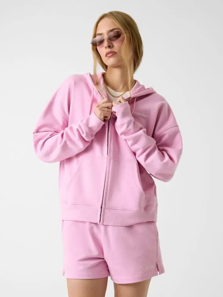 felpa rosa donna mini logo