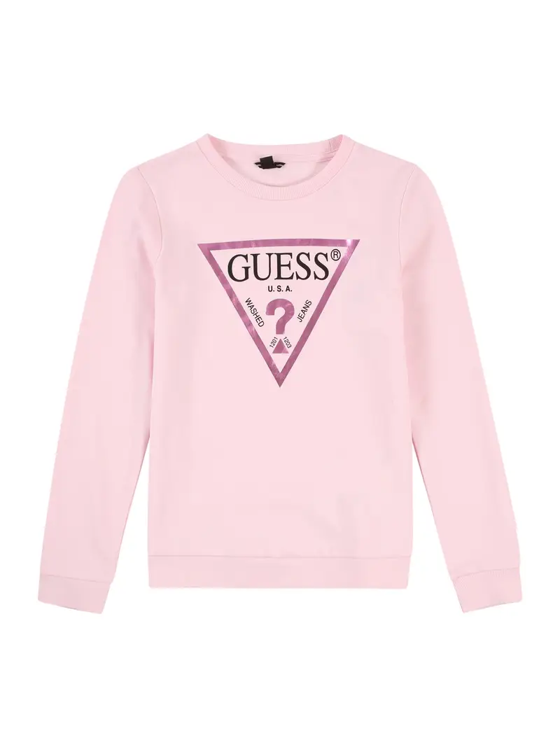 GUESS Felpa  rosa / magenta / nero