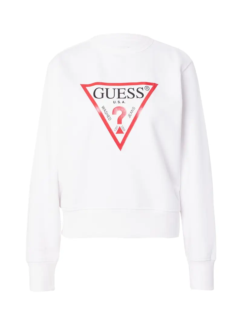 GUESS Felpa  rosso / nero / bianco