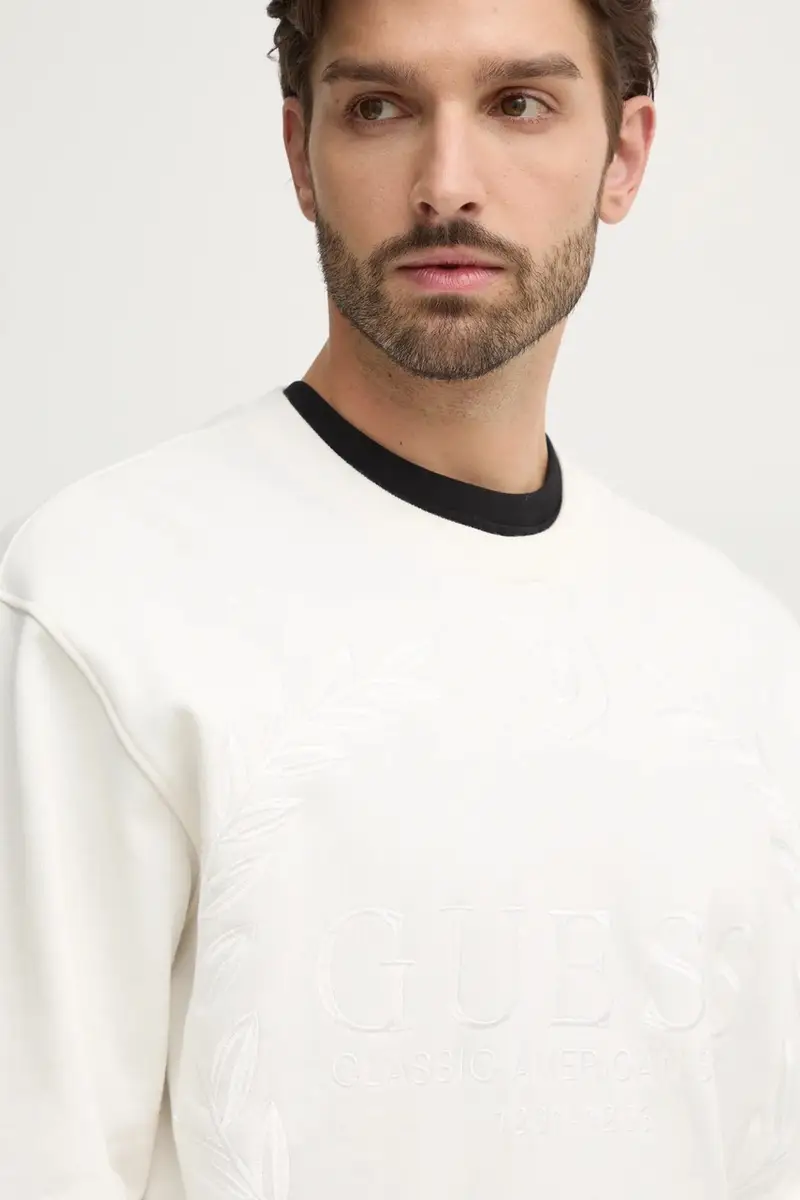 felpa ROY uomo colore beige con applicazione M4BQ04.K9YH1 miniatura 4