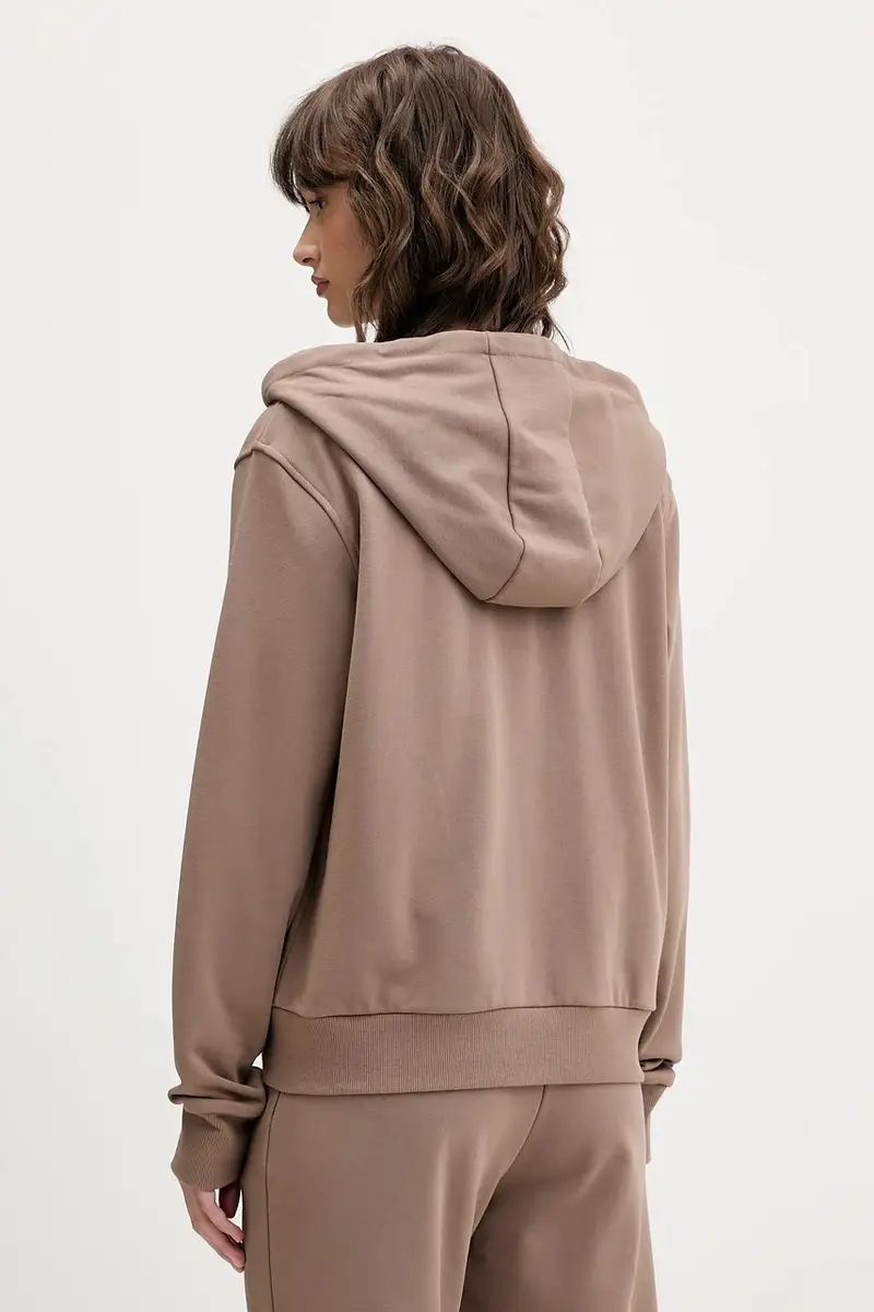 felpa SOFIA donna colore beige con cappuccio O5RQ01 KCO31 Marrone miniatura 3