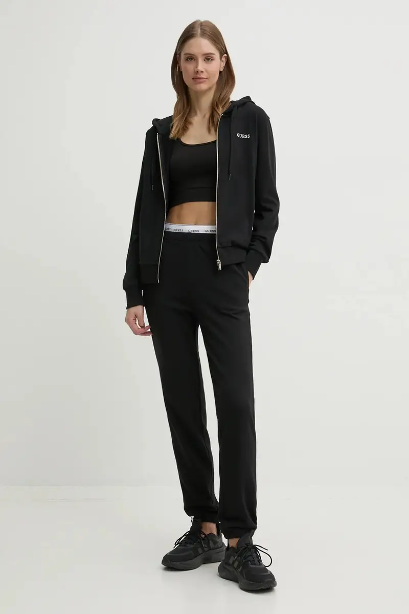 felpa SOFIA donna colore nero con cappuccio O5RQ01 KCO31 miniatura 2