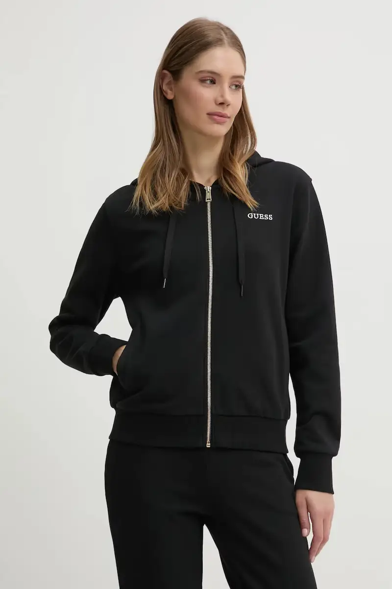 felpa SOFIA donna colore nero con cappuccio O5RQ01 KCO31