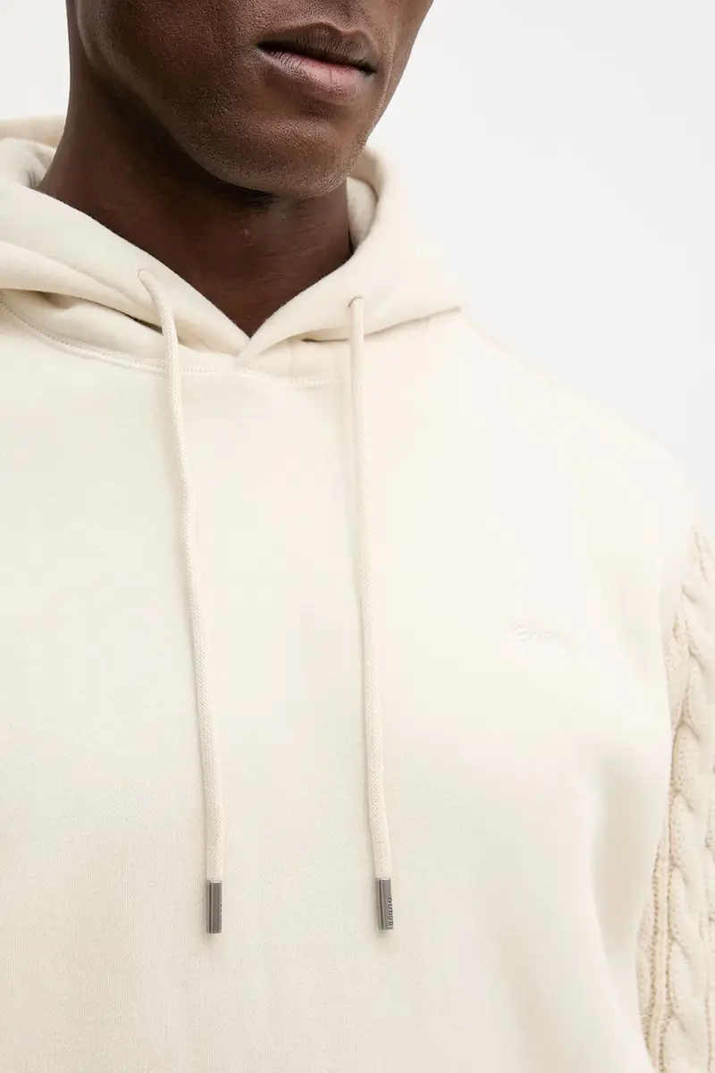 felpa uomo colore beige con cappuccio M5BQ15 K0981 miniatura 5