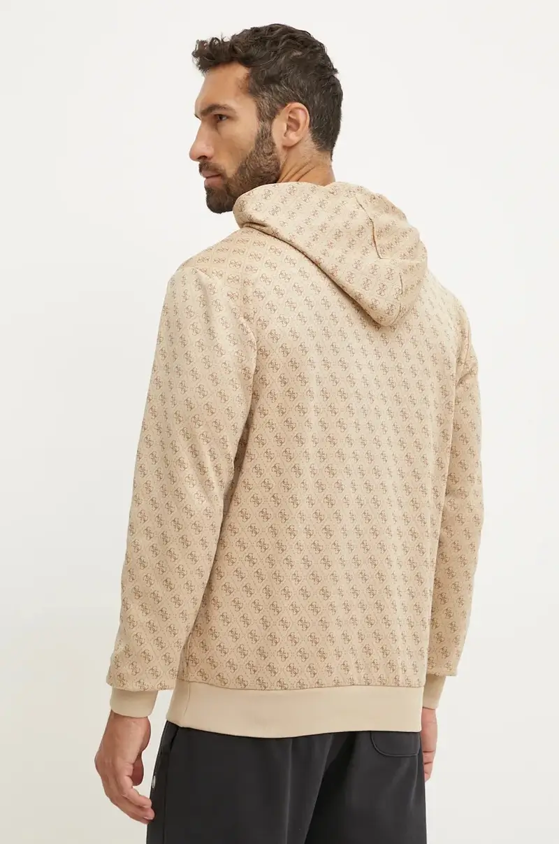 felpa uomo colore beige con cappuccio Z4BQ30 FL04Q miniatura 3