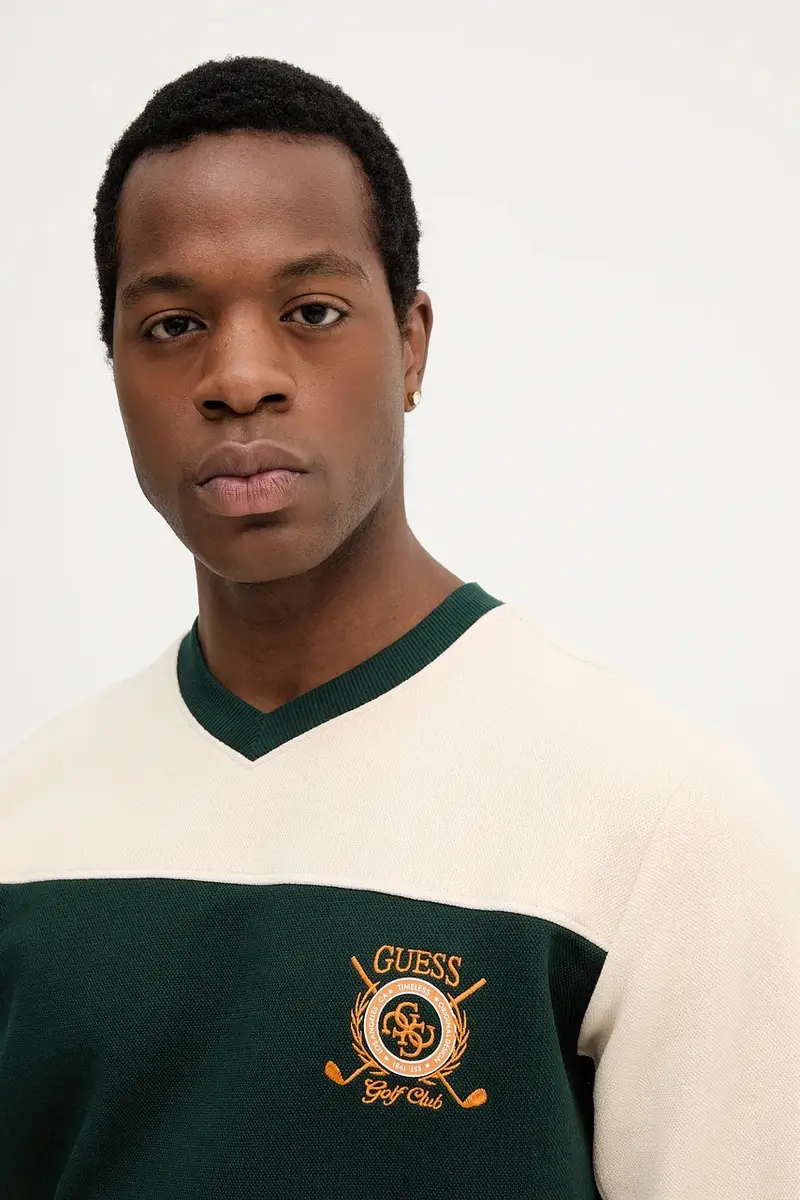 felpa uomo colore beige M5YQ11 KCXW1 miniatura 4