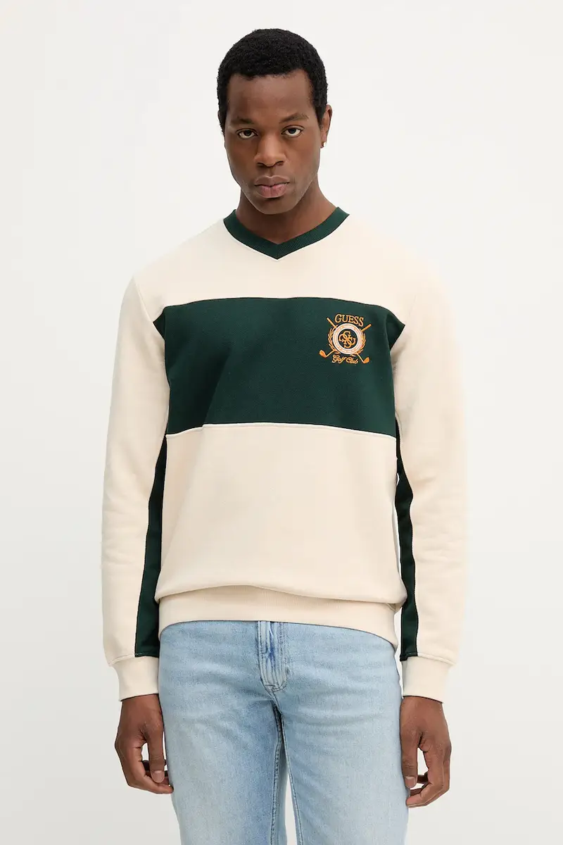 felpa uomo colore beige M5YQ11 KCXW1