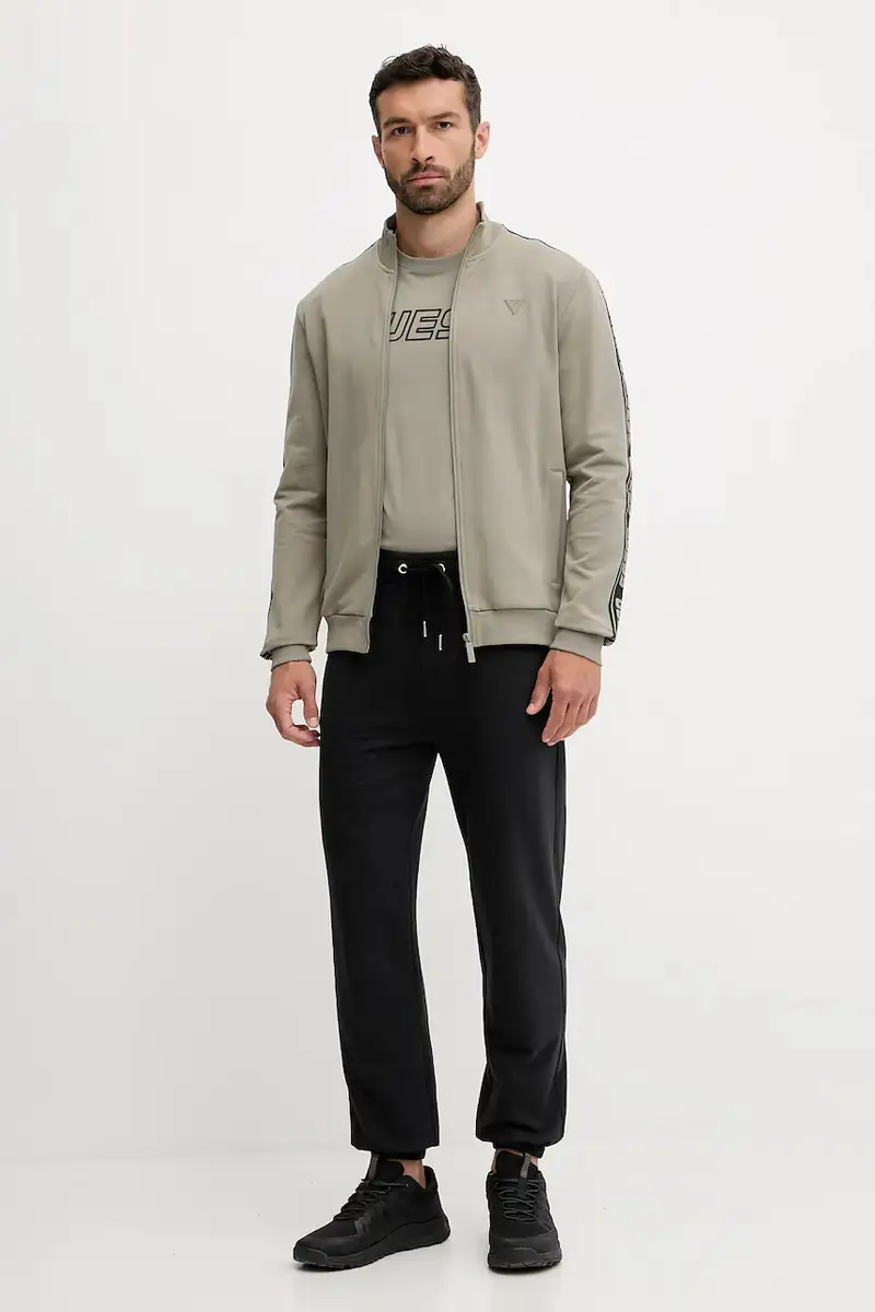 felpa uomo colore beige Z2YQ12 K6ZS1 Verde miniatura 2