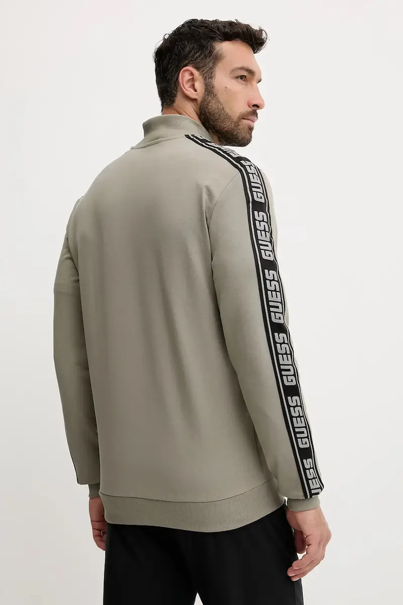 felpa uomo colore beige Z2YQ12 K6ZS1 Verde miniatura 3