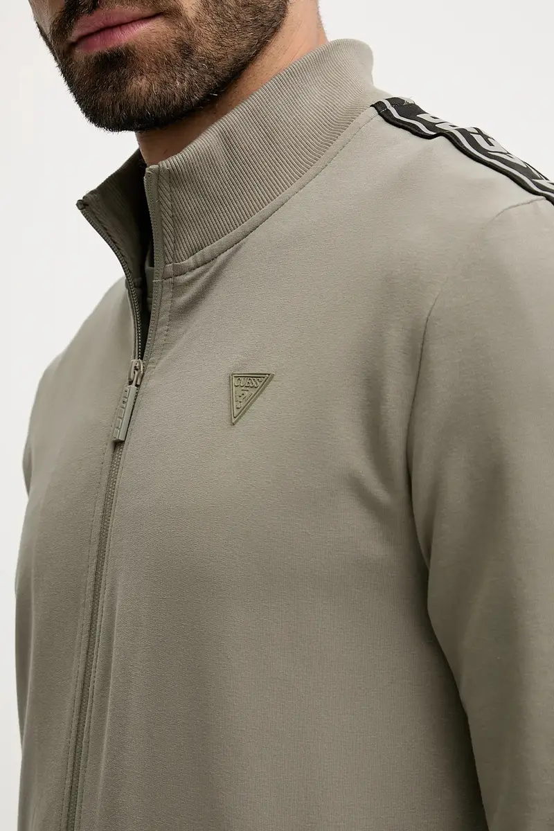 felpa uomo colore beige Z2YQ12 K6ZS1 Verde miniatura 4