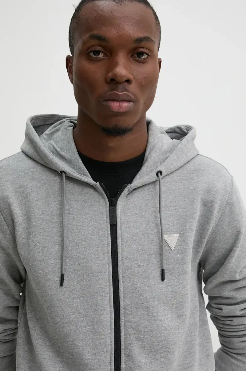 felpa uomo colore grigio con cappuccio miniatura 4