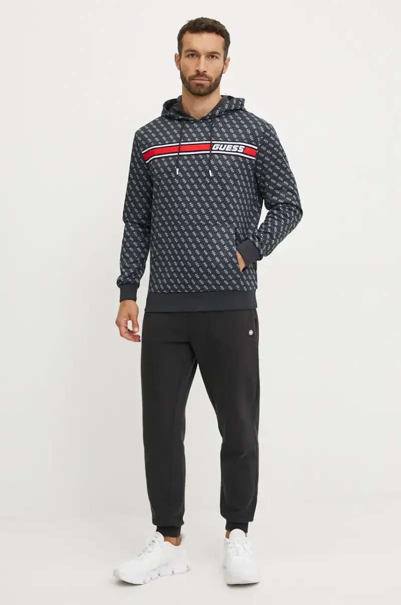 felpa uomo colore nero con cappuccio Z4BQ30 FL04Q miniatura 2