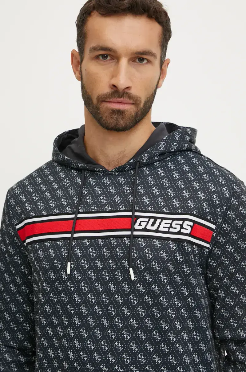 felpa uomo colore nero con cappuccio Z4BQ30 FL04Q miniatura 4