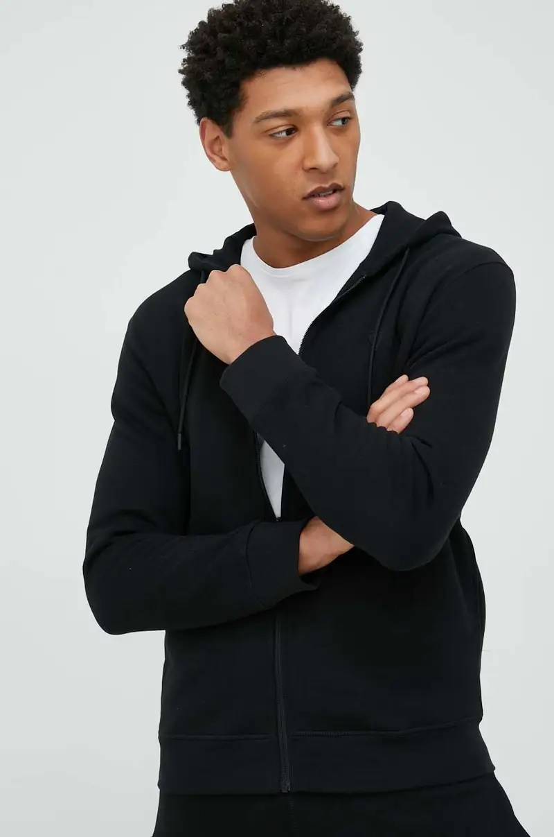 felpa uomo con cappuccio Nero miniatura 4