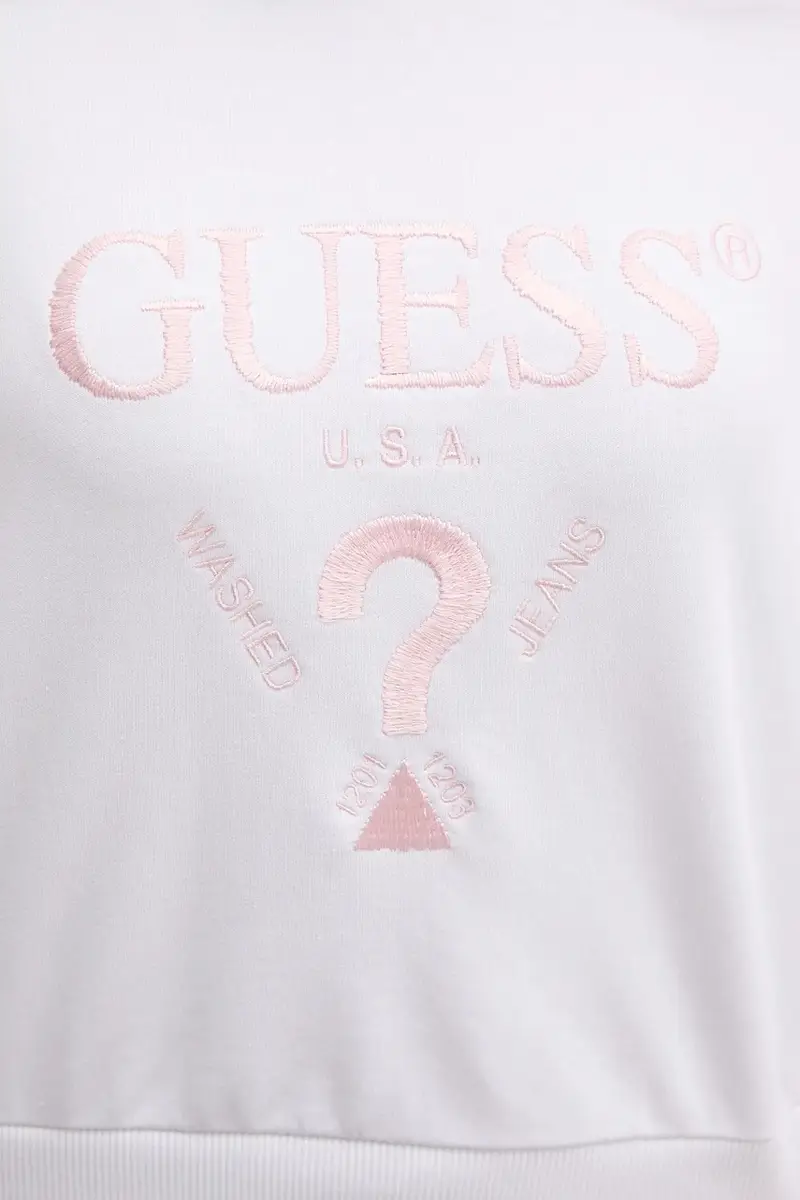 felpa YARROW donna colore bianco con cappuccio con applicazione V5GQ17 KCRT1 miniatura 5